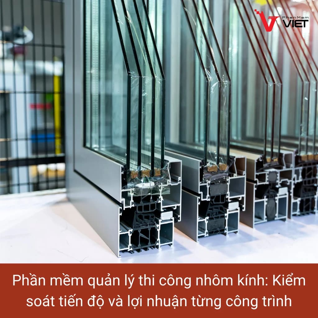 Phần mềm quản lý thi công nhôm kính kiểm soát tiến độ và lợi nhuận từng công trình