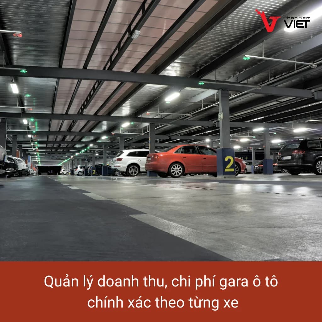 Phần mềm quản lý doanh thu chi phí gara ô tô theo từng xe