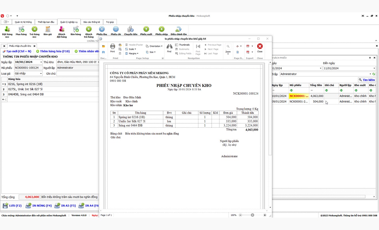 Phần mềm bán hàng vật liệu xây dựng giúp theo dõi doanh thu theo thời gian cực kỳ linh hoạt