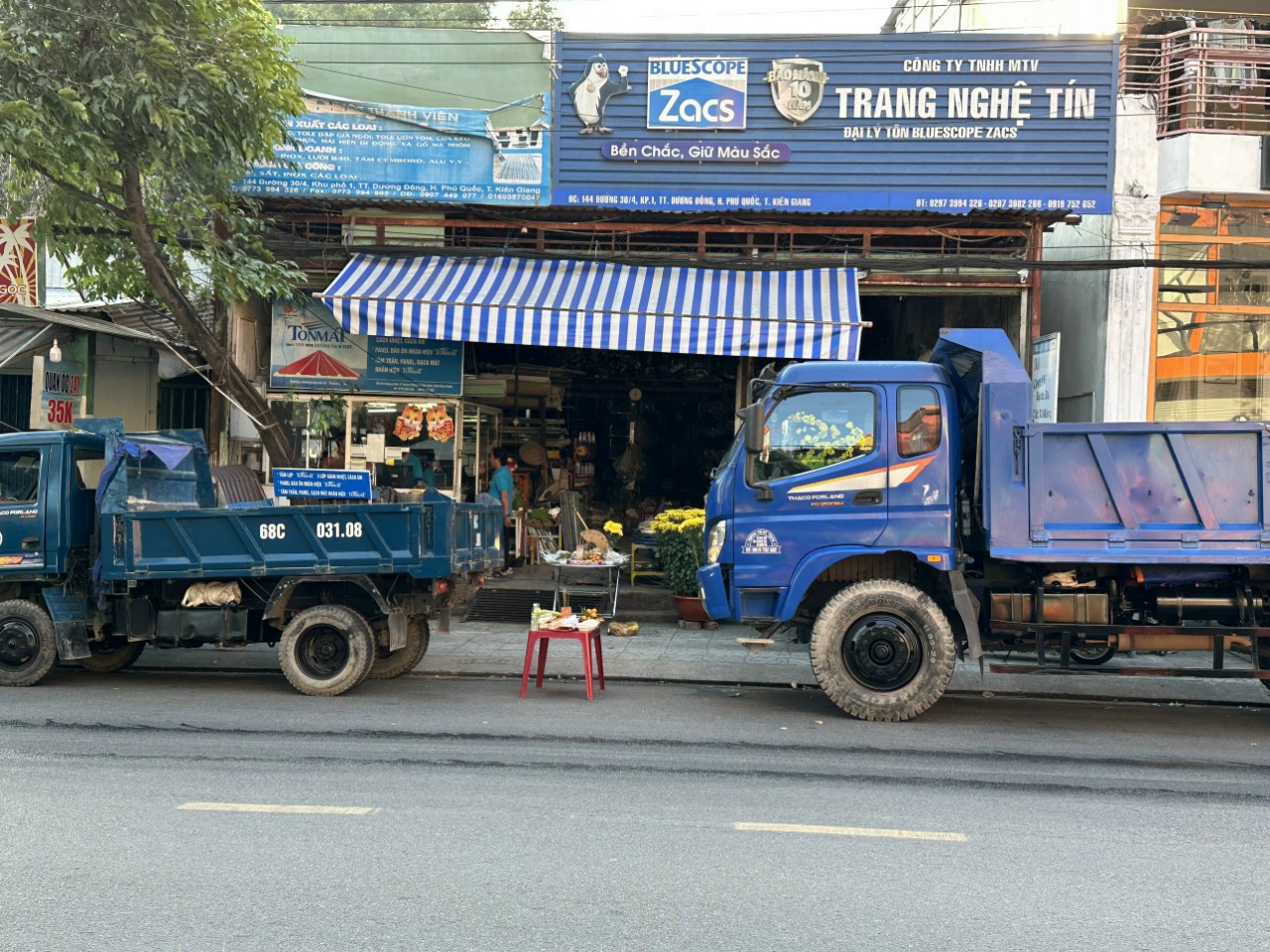 Mặt bằng kinh doanh cửa hàng vật liệu xây dựng