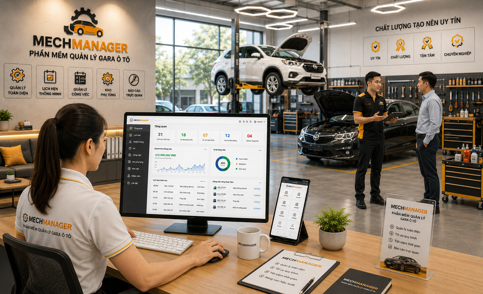 Liên hệ triển khai giải pháp quản lý sửa chữa xe tại Cty Phần Mềm Việt