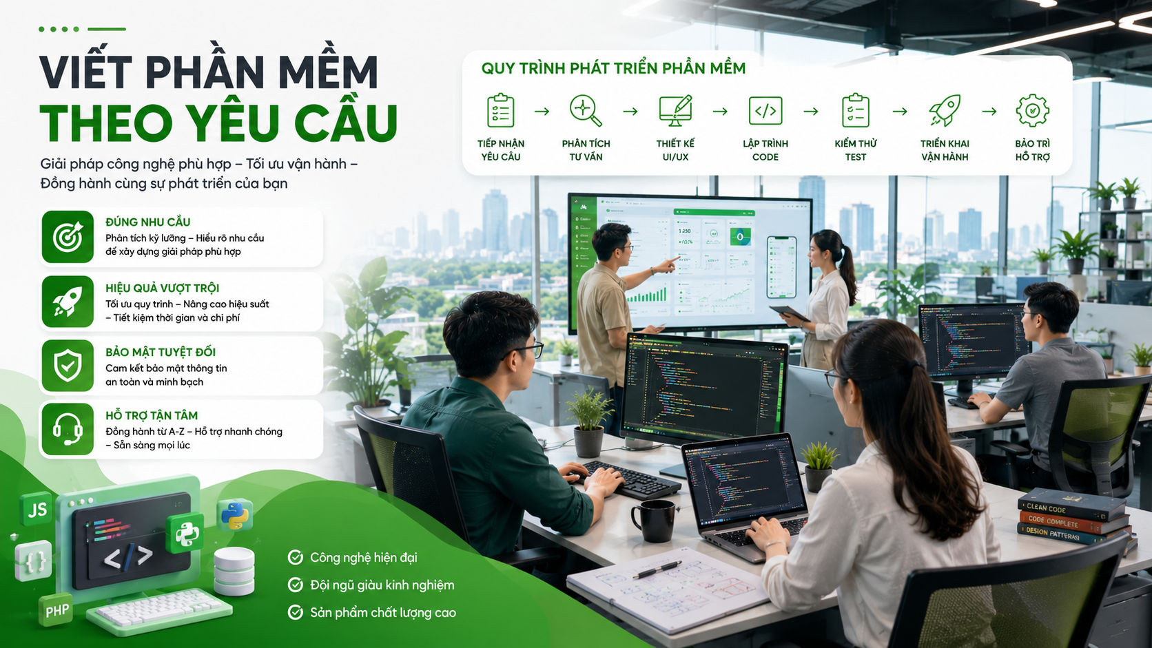 Giao diện thiết kế riêng tối ưu trải nghiệm người dùng hệ thống