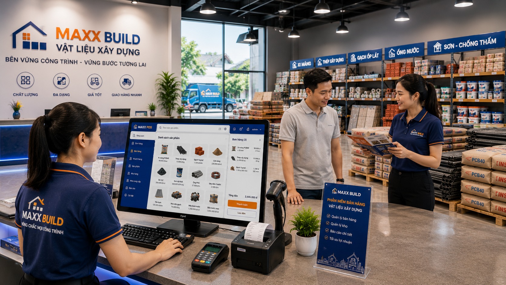 Tối ưu quản lý đơn hàng vật liệu xây dựng