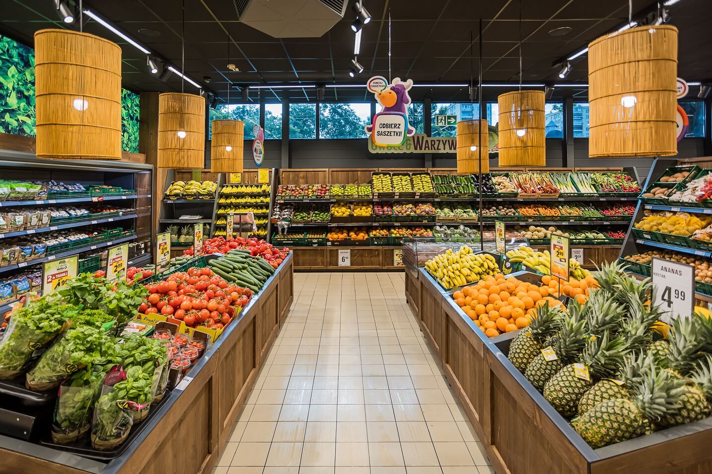 Thiết kế của cửa hàng thực phẩm sạch