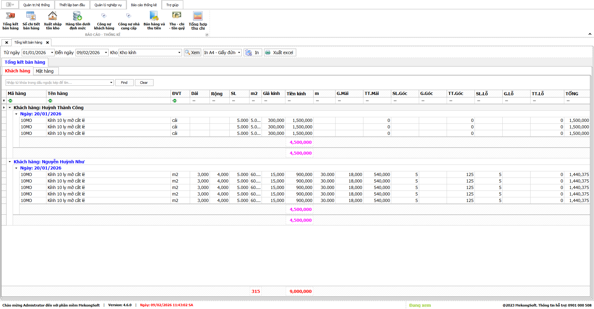 Các nghiệp vụ bán hàng và tài chính được xử lý xuyên suốt trên cùng một hệ thống.
