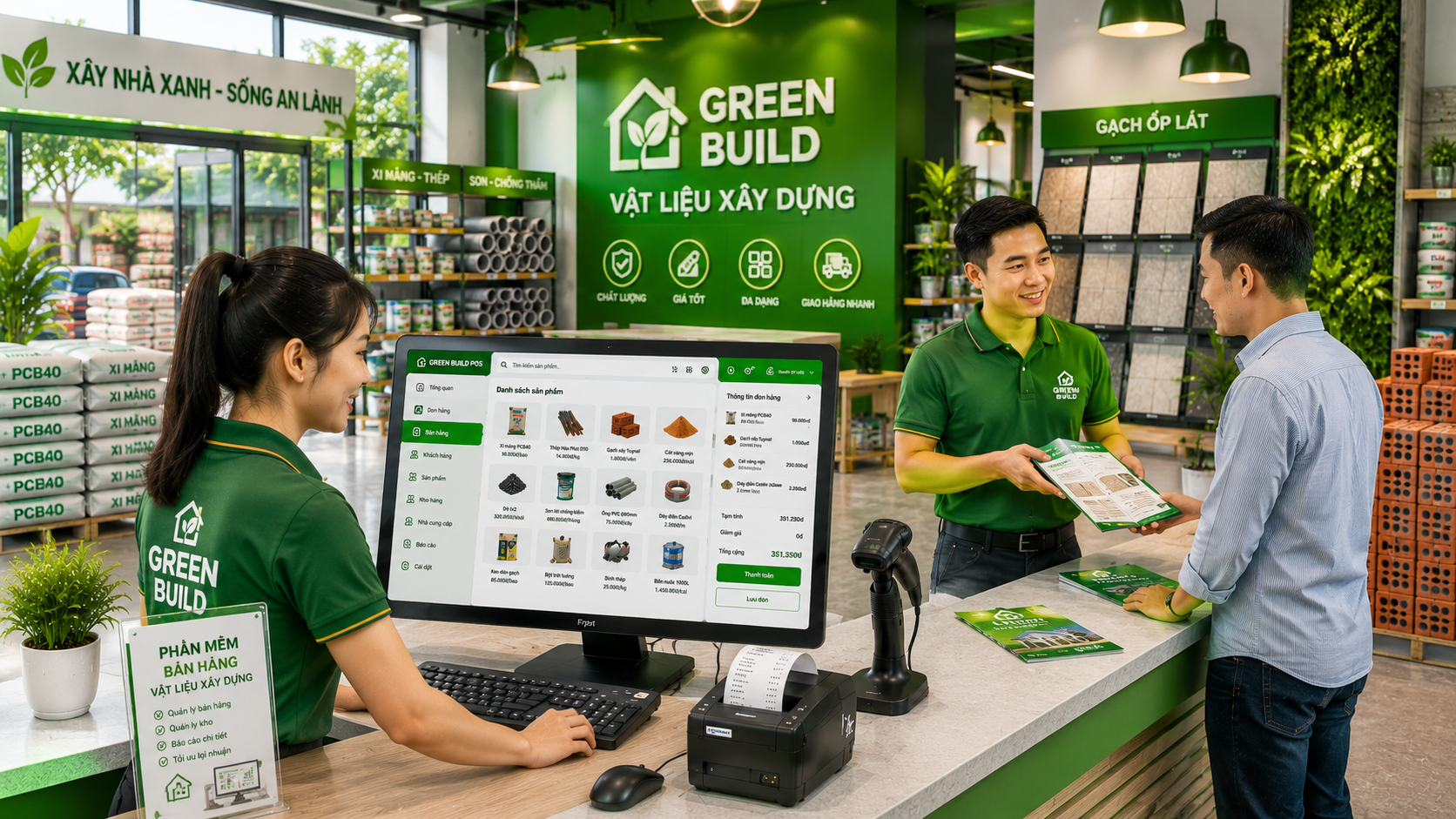 Tính năng quản lý tồn kho vật liệu xây dựng theo thời gian thực