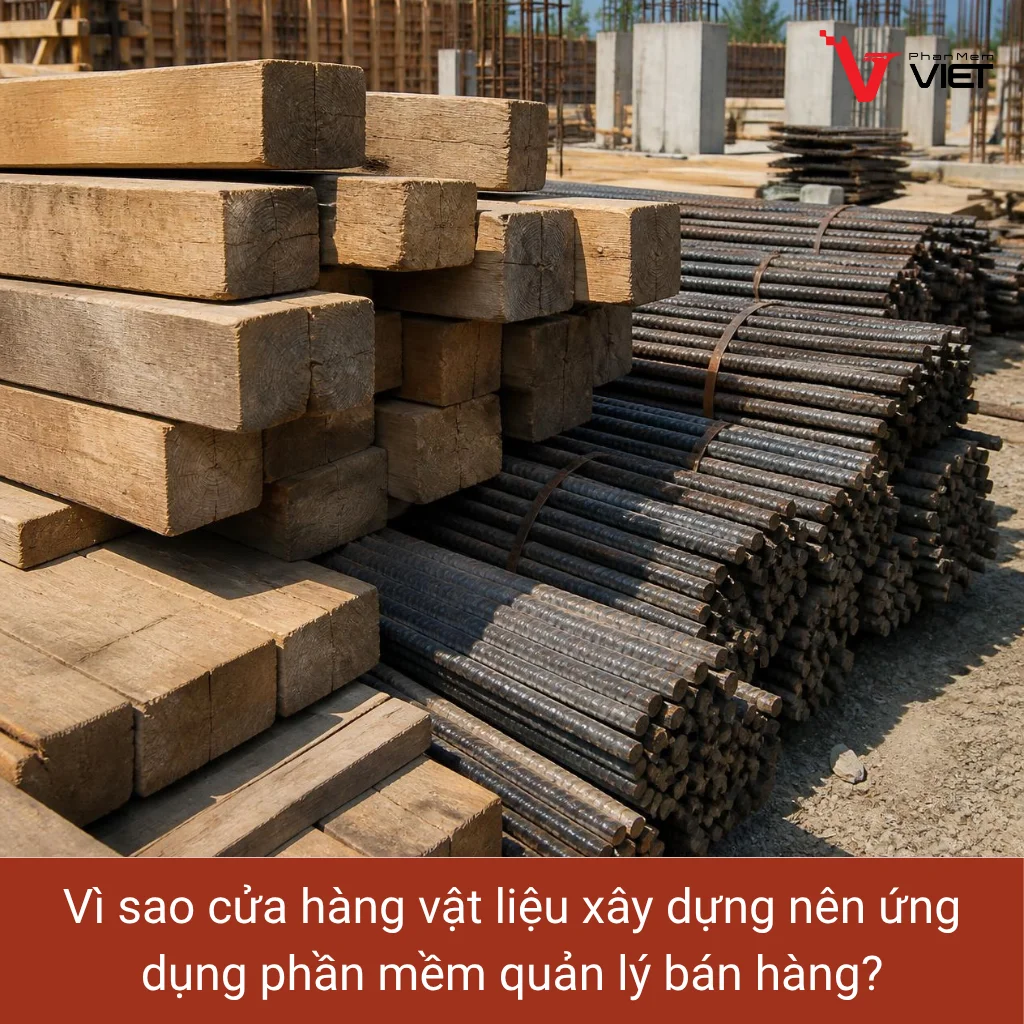 Phần mềm quản lý bán hàng vật liệu xây dựng giúp quản lý kho và công nợ hiệu quả