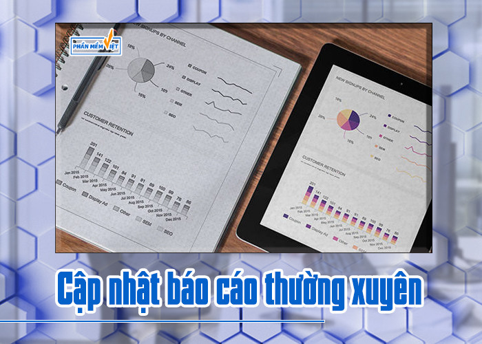 Có phần mềm quản lý công việc Cập nhật báo cáo thường xuyên