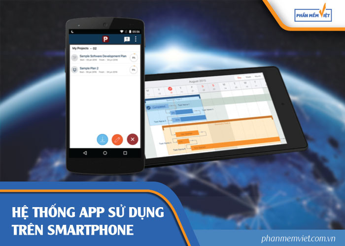 Hệ thống app sử dụng trên smartphone